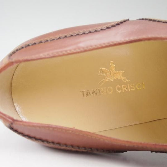 新品★(伊)タニノクリスチー SIZE 6.5【極希少★ブラックラピド製法】ブラインドブローグ/108601/カーフ/ブラウン/TANINO CRISCI★c311