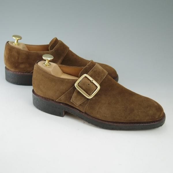 極希少★チャーチ 65E/UK6.5【★2都市ロゴ/54ラスト/旧チャーチ】モンクストラップ/PRIOR/スエード/Church's★c314