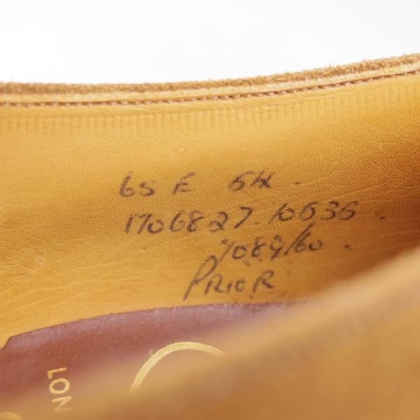 極希少★チャーチ 65E/UK6.5【★2都市ロゴ/54ラスト/旧チャーチ】モンクストラップ/PRIOR/スエード/Church's★c314