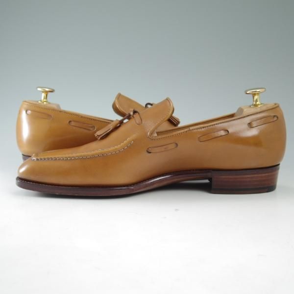 美品★(福岡)コルノブルゥ UK7程度【★定価17万円以上/ハンドソーンウェルテッド製法】タッセルローファー/Corno blu★c315