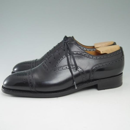 極美品★J.M.ウェストン 6E【★定価￥135,000-/定番セミブローグ/310】クラシック/ブラック/カーフ/11ラスト/Weston/ウエストン★c317