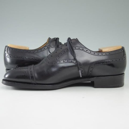 極美品★J.M.ウェストン 6E【★定価￥135,000-/定番セミブローグ/310】クラシック/ブラック/カーフ/11ラスト/Weston/ウエストン★c317