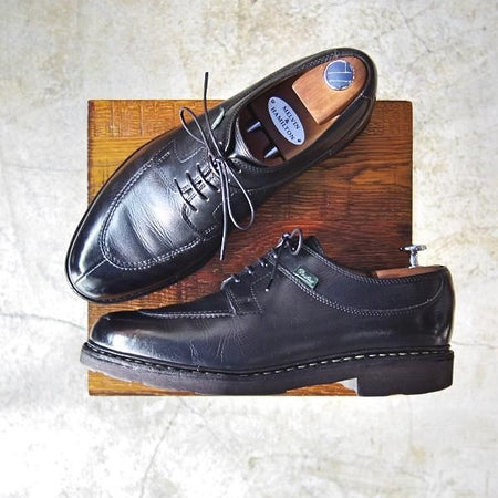 ★パラブーツ SIZE 8【定番★アヴィニョン/AVIGNON】グリフソール/Uチップ/リスレザー/NOIRE/LIS NOIR/GRIFF2/Paraboot★c318