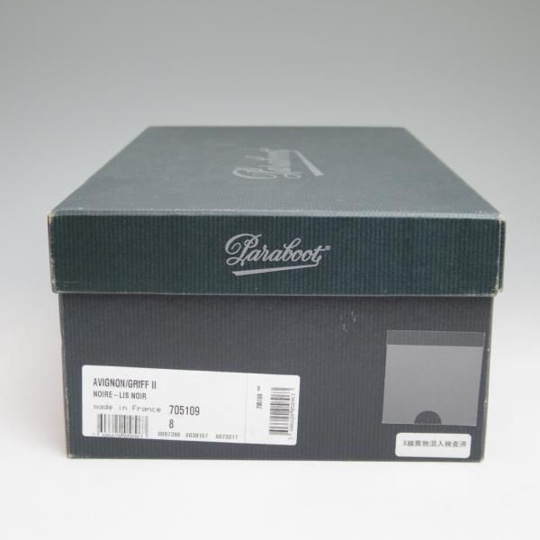 ★パラブーツ SIZE 8【定番★アヴィニョン/AVIGNON】グリフソール/Uチップ/リスレザー/NOIRE/LIS NOIR/GRIFF2/Paraboot★c318