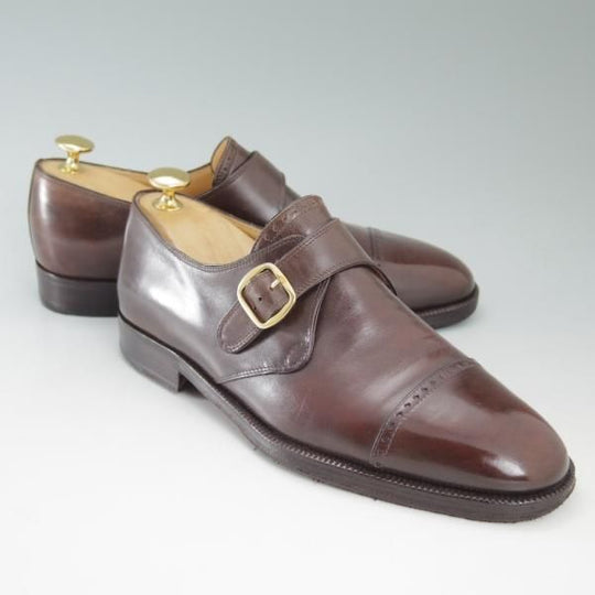 極上★(伊)タニノクリスチー SIZE 6【定価15万円以上★モンクストラップ】128291/濃茶/ダークブラウン/カーフ/TANINO CRISCI★c324