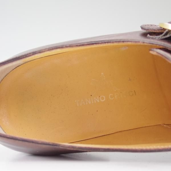 極上★(伊)タニノクリスチー SIZE 6【定価15万円以上★モンクストラップ】128291/濃茶/ダークブラウン/カーフ/TANINO CRISCI★c324