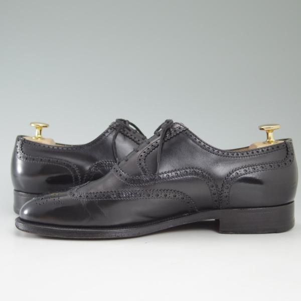 極上★(伊)タニノクリスチー SIZE 7【定価15万円以上★フルブローグ】122579/黒/ブラック/NERO/メンズ/カーフ/TANINO CRISCI★c325