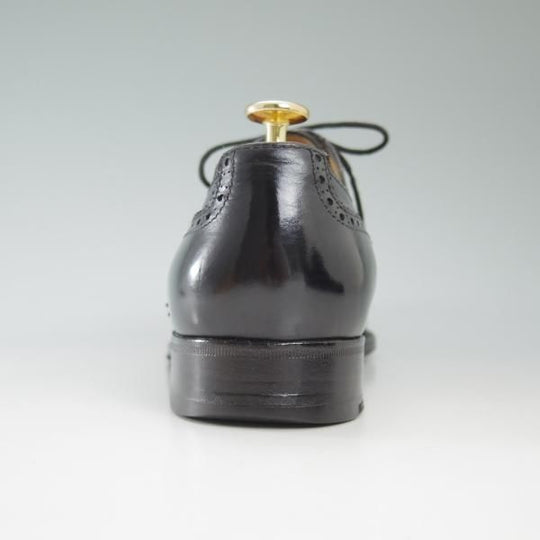 極上★(伊)タニノクリスチー SIZE 7【定価15万円以上★フルブローグ】122579/黒/ブラック/NERO/メンズ/カーフ/TANINO CRISCI★c325