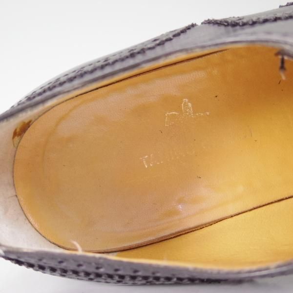 極上★(伊)タニノクリスチー SIZE 7【定価15万円以上★フルブローグ】122579/黒/ブラック/NERO/メンズ/カーフ/TANINO CRISCI★c325