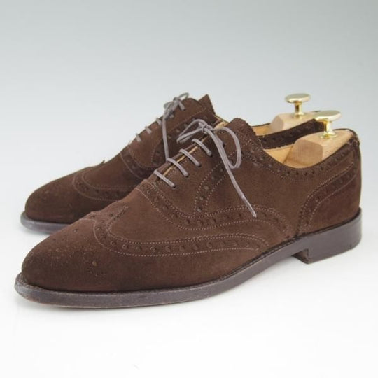 極上★(英)アルフレッドサージェント 6.5FX【★フルブローグ/スエード】2850-13/濃茶/ダークブラウン/サージェント/Alfred Sargent★c330