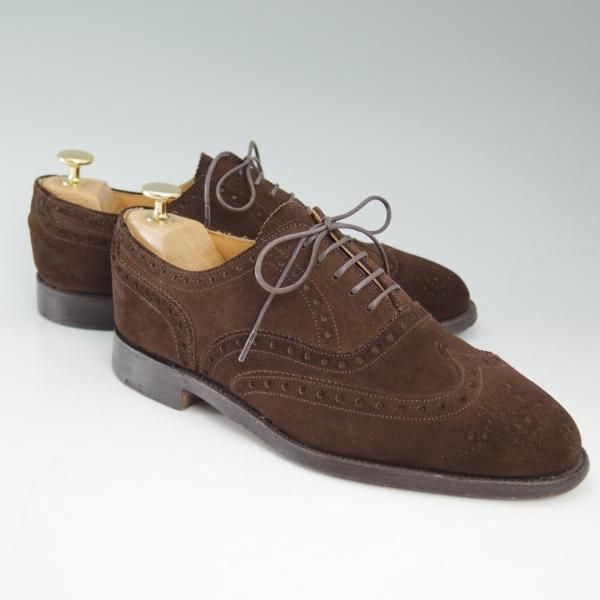 極上★(英)アルフレッドサージェント 6.5FX【★フルブローグ/スエード】2850-13/濃茶/ダークブラウン/サージェント/Alfred Sargent★c330