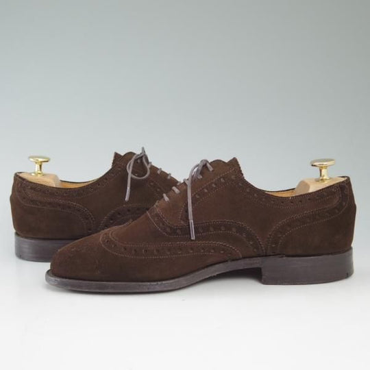 極上★(英)アルフレッドサージェント 6.5FX【★フルブローグ/スエード】2850-13/濃茶/ダークブラウン/サージェント/Alfred Sargent★c330