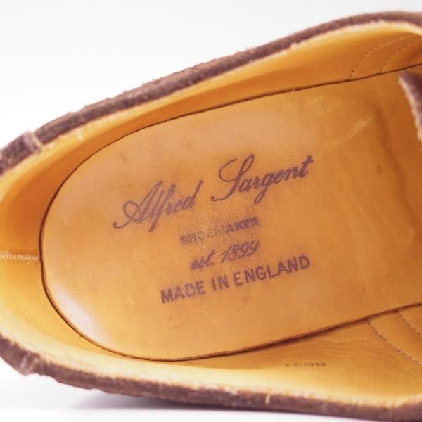 極上★(英)アルフレッドサージェント 6.5FX【★フルブローグ/スエード】2850-13/濃茶/ダークブラウン/サージェント/Alfred Sargent★c330