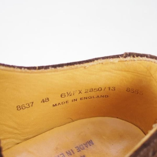 極上★(英)アルフレッドサージェント 6.5FX【★フルブローグ/スエード】2850-13/濃茶/ダークブラウン/サージェント/Alfred Sargent★c330