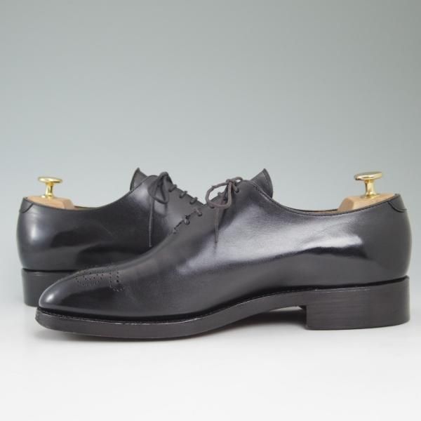 極上★PAR-LAY/パーレイ SIZE 7【★グッドイヤーウェルテッド製法/ホールカット】黒/ダブルレザーソール/men's/メンズ★c334