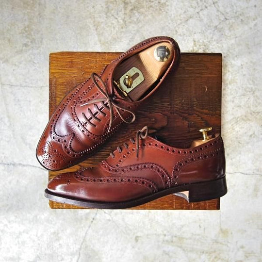 極上★チャーチ 6F【★旧チャーチ/73ラスト/CHETWYND/チェットウィンド】3都市ロゴ/フルブローグ/60F/Church's★c339