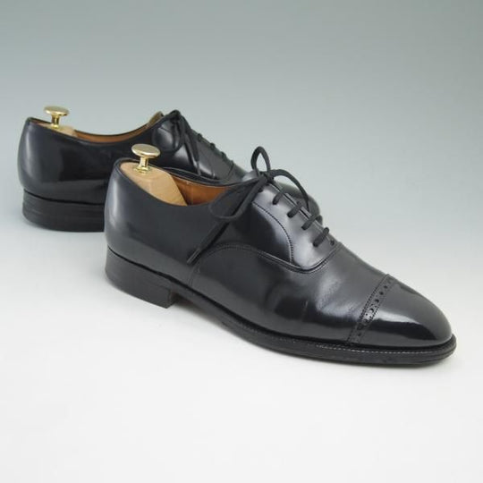 極上★チャーチ 75F/UK7.5【★旧チャーチ/3都市ロゴ/ブックバインダーカーフ】84ラスト/Barcroft/パンチドキャップトゥ/Church's★c347