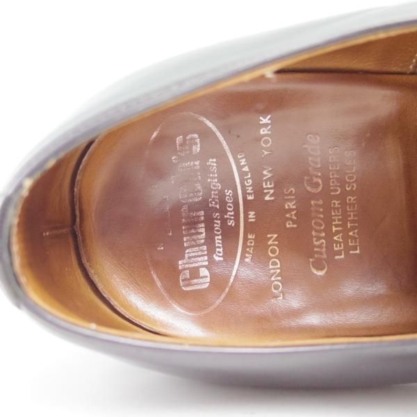 極上★チャーチ 75F/UK7.5【★旧チャーチ/3都市ロゴ/ブックバインダーカーフ】84ラスト/Barcroft/パンチドキャップトゥ/Church's★c347