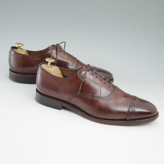 極上★(米)アレンエドモンズ 8C【定価￥75,900-★パンチドキャップ/Fifth Avenue】カーフ/赤茶/メンズ/ALLEN EDMONDS★c350