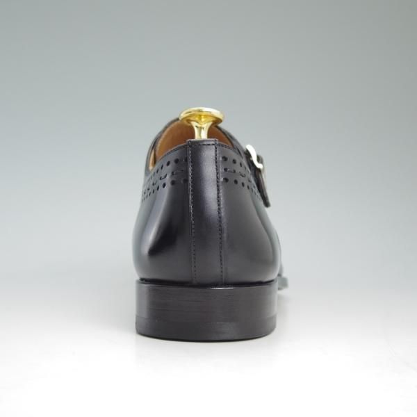 ほぼ試着程度★(スペイン製)マグナーニ SIZE 39【★ボロネーゼ製法/ダブルモンク】黒/カーフ/メンズ/MAGNANNI★c353