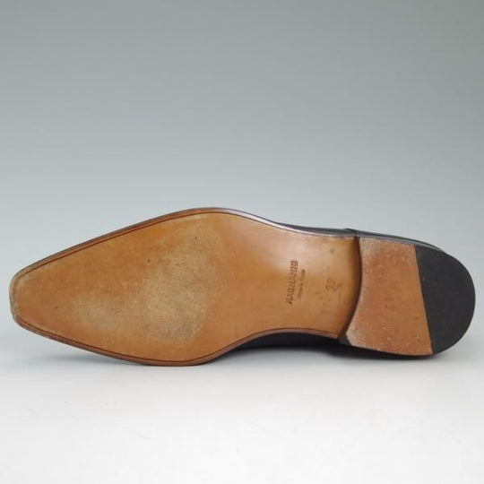 ほぼ試着程度★(スペイン製)マグナーニ SIZE 39【★ボロネーゼ製法/ダブルモンク】黒/カーフ/メンズ/MAGNANNI★c353