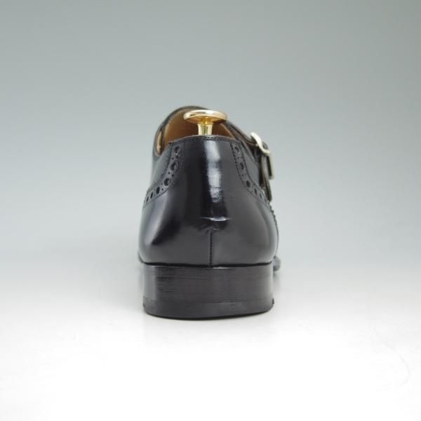 美品★(スペイン製)マグナーニ SIZE 39【★ボロネーゼ製法/ダブルモンク】黒/カーフ/メンズ/MAGNANNI★c354