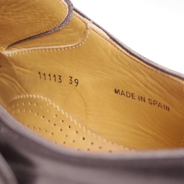 美品★(スペイン製)マグナーニ SIZE 39【★ボロネーゼ製法/ダブルモンク】黒/カーフ/メンズ/MAGNANNI★c354