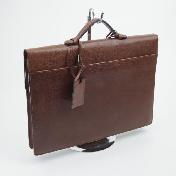 極上★(伊)サルヴァトーレ・フェラガモ/Ferragamo【★レザー ブリーフケース】ブラウン/メンズ ビジネス バッグ/Salvatore★N5094