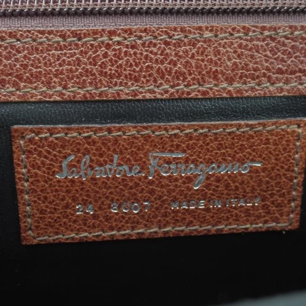 極上★(伊)サルヴァトーレ・フェラガモ/Ferragamo【★レザー ブリーフケース】ブラウン/メンズ ビジネス バッグ/Salvatore★N5094