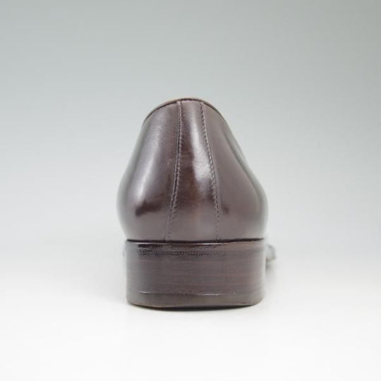 美品★(伊)タニノクリスチー SIZE 5.5【★ダチョウの脚/リアルオーストレッグ】108262/コンビローファー/濃茶/TANINO CRISCI★c365