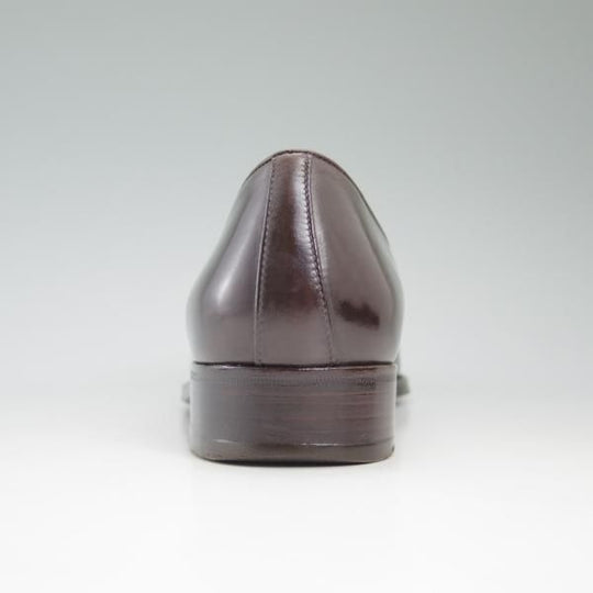 美品★(伊)タニノクリスチー SIZE 5.5【★ダチョウの脚/リアルオーストレッグ】108262/コンビローファー/濃茶/TANINO CRISCI★c365