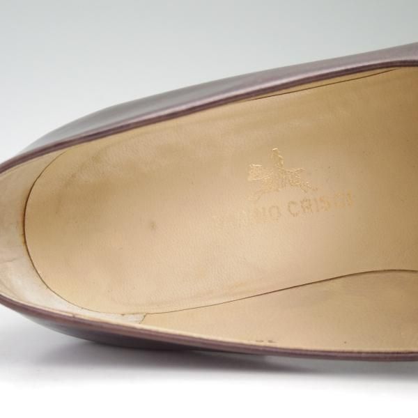 美品★(伊)タニノクリスチー SIZE 5.5【★ダチョウの脚/リアルオーストレッグ】108262/コンビローファー/濃茶/TANINO CRISCI★c365