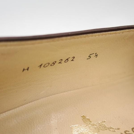 美品★(伊)タニノクリスチー SIZE 5.5【★ダチョウの脚/リアルオーストレッグ】108262/コンビローファー/濃茶/TANINO CRISCI★c365