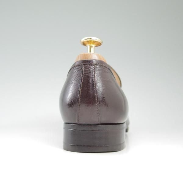 極美品★(伊)タニノクリスチー SIZE 5.5【★定価15万円以上】タッセルローファー/108009/濃茶/カーフ/TANINO CRISCI★c366