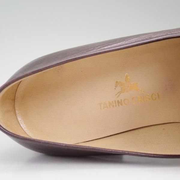 極美品★(伊)タニノクリスチー SIZE 5.5【★定価15万円以上】タッセルローファー/108009/濃茶/カーフ/TANINO CRISCI★c366