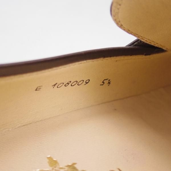極美品★(伊)タニノクリスチー SIZE 5.5【★定価15万円以上】タッセルローファー/108009/濃茶/カーフ/TANINO CRISCI★c366