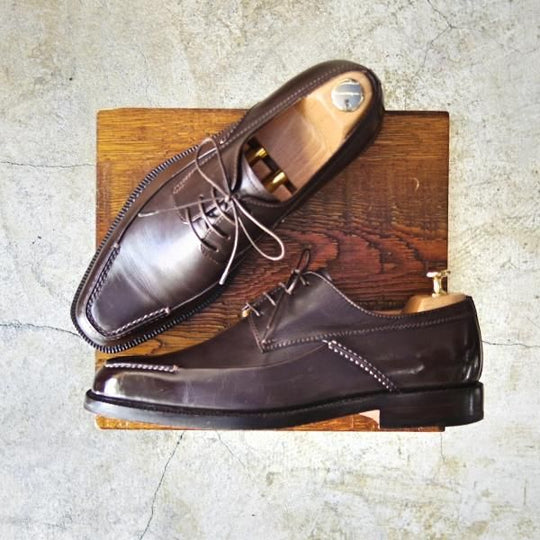極美品★(伊)タニノクリスチー SIZE 6.5【希少★ブラックラピド製法】133301/濃茶/Uチップ/TANINO CRISCI★c367
