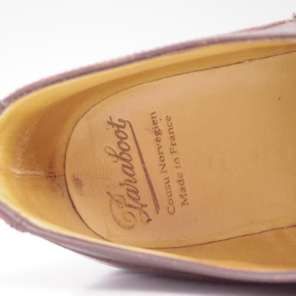 美品★パラブーツ SIZE 8.5【★シャンボード/CHAMBORD】カフェ/LIS CAFE/TEXソール/Uチップ/Paraboot★c368