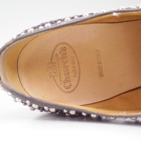 極上★チャーチ(レディース) SIZE 36.5【定価￥103,680★バーウッド/BURWOOD MET/スタッズ】ポリッシュドバインダーカーフ/フルブローグ/Church's★c369