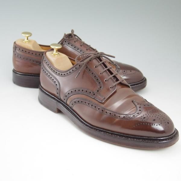 極上★クロケット＆ジョーンズ UK7.5/US8D【希少★コードバン/ダークブラウン】ラルフローレン別注/Ralph Lauren/Crockett＆Jones★c371