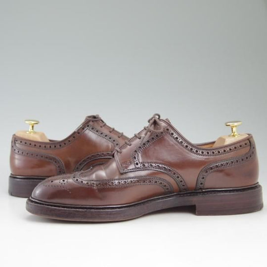 極上★クロケット＆ジョーンズ UK7.5/US8D【希少★コードバン/ダークブラウン】ラルフローレン別注/Ralph Lauren/Crockett＆Jones★c371