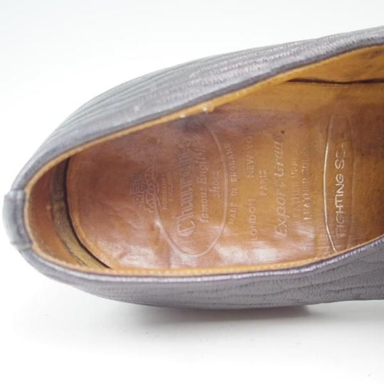 極希少★チャーチ 80E/UK8【★アザラシ革/FIGHTING SEAL/旧チャーチ】シールスキン/73ラスト/3都市ロゴ/プレーントゥ/Church's★c372