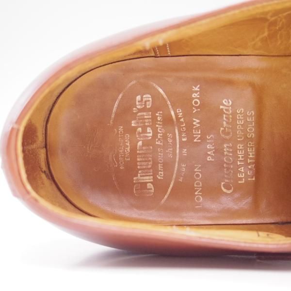 極上★チャーチ 70F/UK7【希少★27ラスト/旧チャーチ/Excelsior】Uチップ/3都市ロゴ/Church's★c374