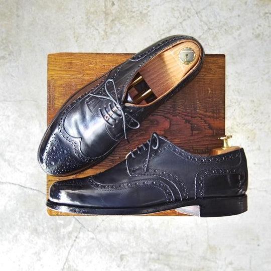 極上★(東欧靴)ルーディックライター SIZE 9【★フルブローグ】ウイングチップ/カーフ/黒/LUDWIG REITER★c376