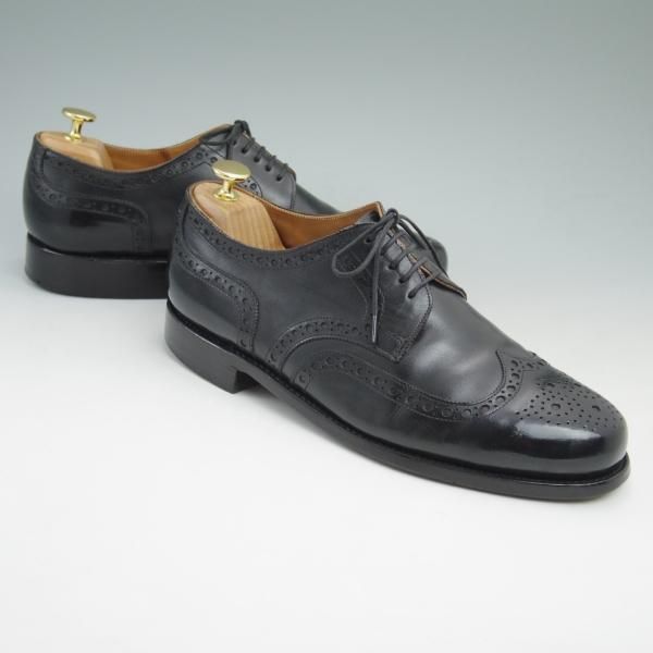 極上★(東欧靴)ルーディックライター SIZE 9【★フルブローグ】ウイングチップ/カーフ/黒/LUDWIG REITER★c376