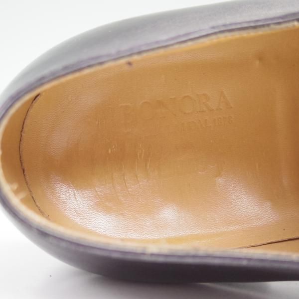 極上★(伊)ボノーラ SIZE 8【★ハンドソーンウェルテッド製法/9分仕立て/BEAMS F別注】ビームス/Uチップ/カーフ/黒/BONORA★c377