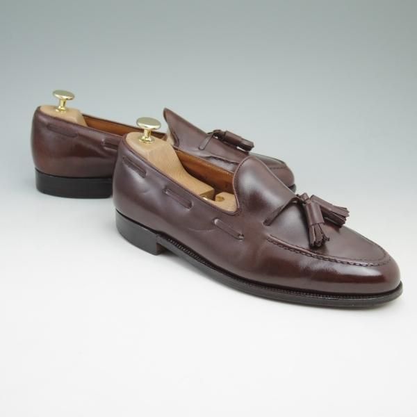 極希少★クロケット＆ジョーンズ 7E【★シェットランドフォックス別注/1980年代/Shetland Fox】タッセルローファー/Crockett＆Jones★c380