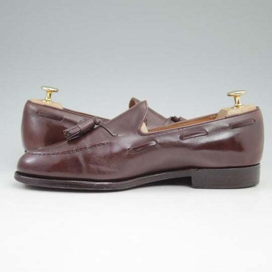 極希少★クロケット＆ジョーンズ 7E【★シェットランドフォックス別注/1980年代/Shetland Fox】タッセルローファー/Crockett＆Jones★c380