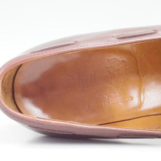 極希少★クロケット＆ジョーンズ 7E【★シェットランドフォックス別注/1980年代/Shetland Fox】タッセルローファー/Crockett＆Jones★c380