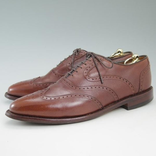 美品★(米)アレンエドモンズ 9E【★McClain/マクレーン】フルブローグ/グレインレザー/茶/メンズ/ALLEN EDMONDS★c389
